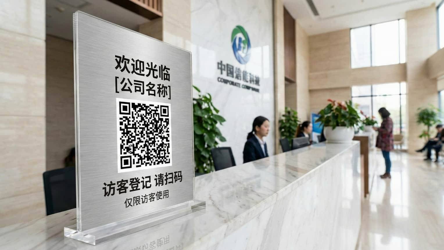 前台立牌上的二维码3