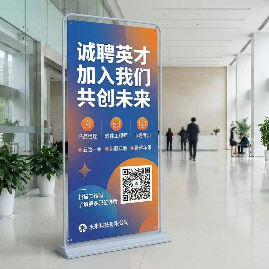 招聘海报上的二维码1