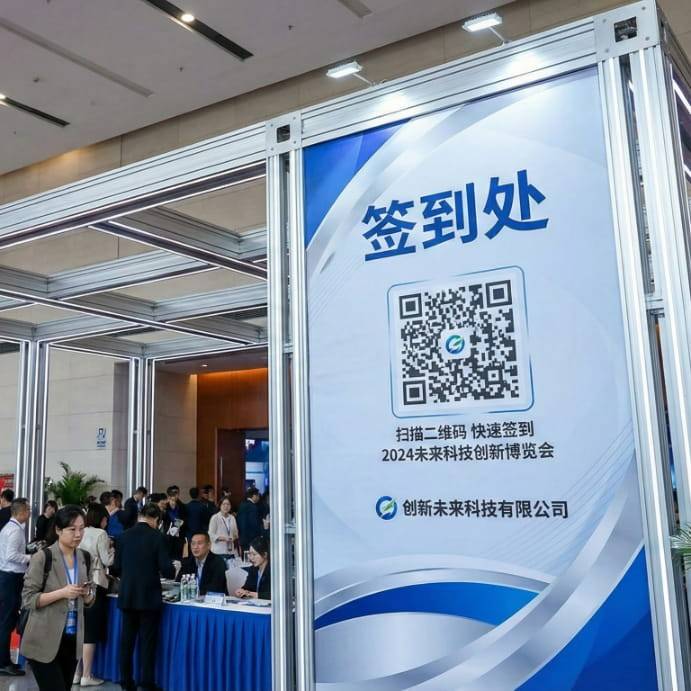 活动签到墙上的二维码2