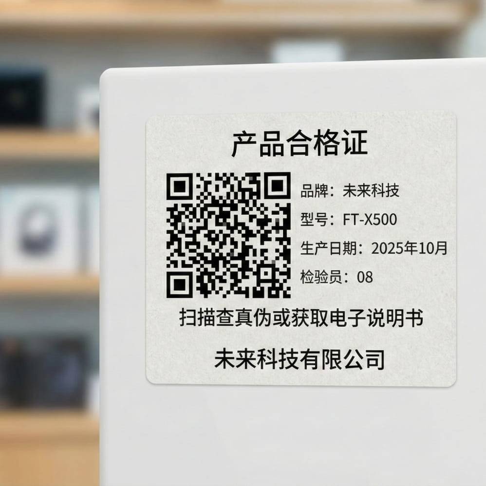 产品合格证上的二维码1