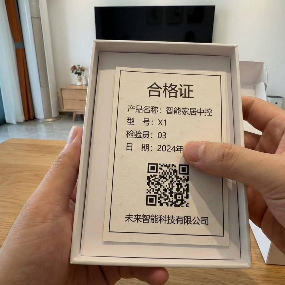 产品合格证上的二维码2