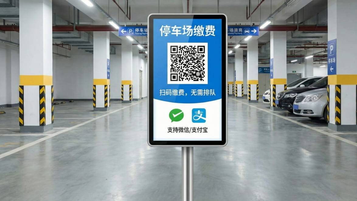 停车场缴费牌上的二维码3